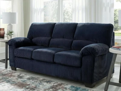 83-in Navy Corduroy Sofa Deal: Stylish Seating at $419.98