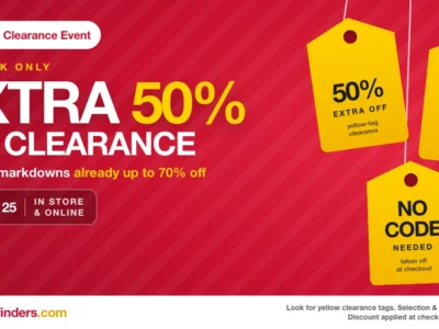Kohl's extra 50% off clearance event, October 19 to 25, in store and online