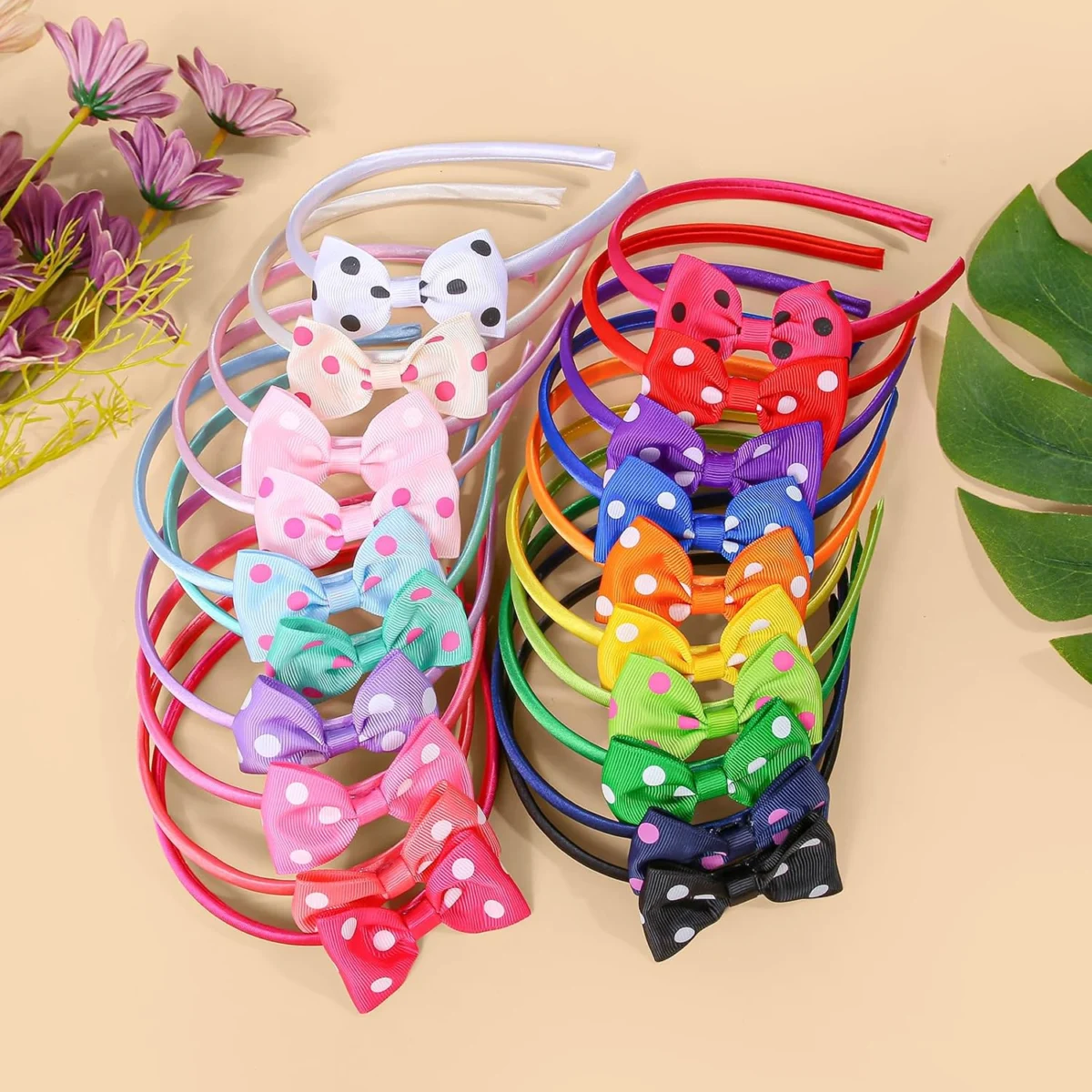 20Pcs Polka Dot Headbands Deal: Save 50%