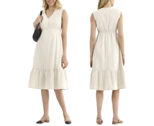 Time and Tru Women’s Sleeveless Denim Dress with Ruffle Hem for $9.01 at Walmart