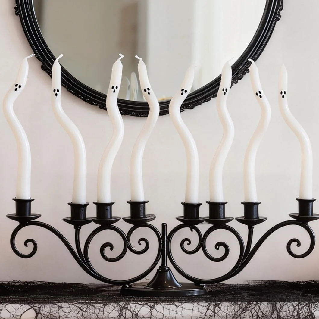8 Pack Halloween Ghost Taper Candles Deal: Save on Bulk Pack