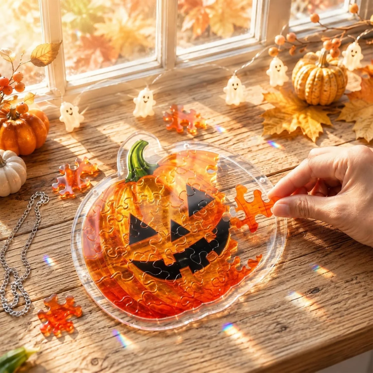 7.8-in Acrylic Puzzles Pumpkin Deal: Save 55%