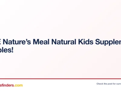 FREE Nature’s Meal Natural Kids Supplement Samples!