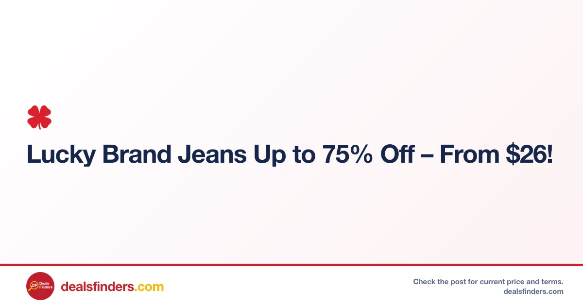 Lucky Brand Jeans Only $26 at Luckybrand