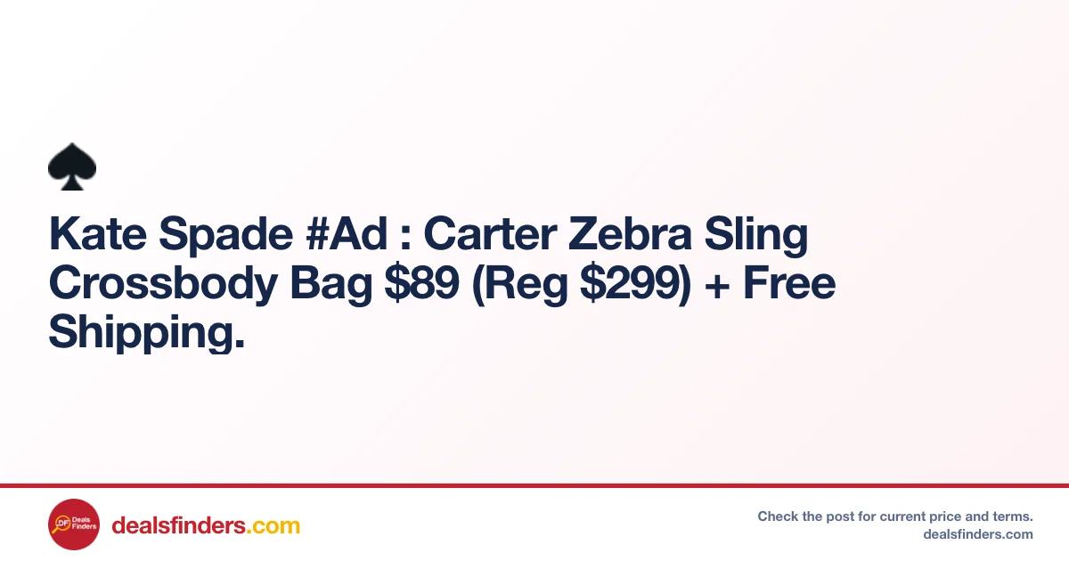 Kate Spade #Ad: Carter Only $89 (Reg. $299) at Katespadeoutlet