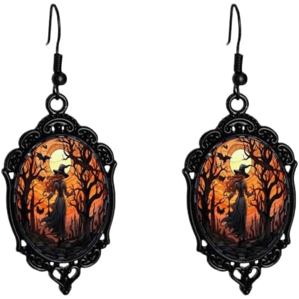 Vintage Gothic Witch Glass Earrings Deal: Save $5.xx at Amazon