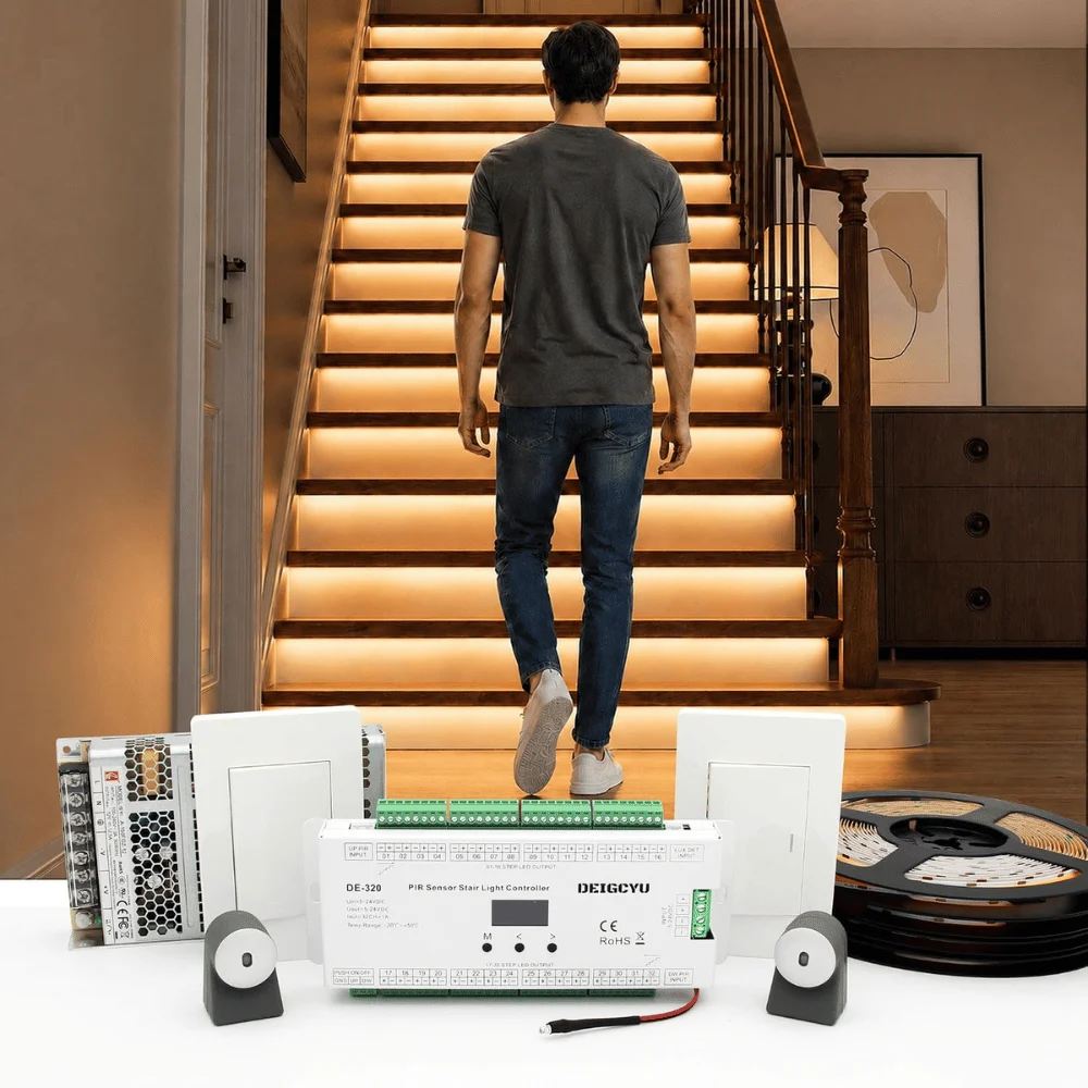 Motion Sensor LED Stair Lighting Kit Deal: Save $96.xx at Amazon