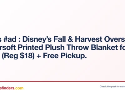 Disney Fall & Harvest Plush Throw Blanket $7.49 (Reg. $18) at Kohl’s