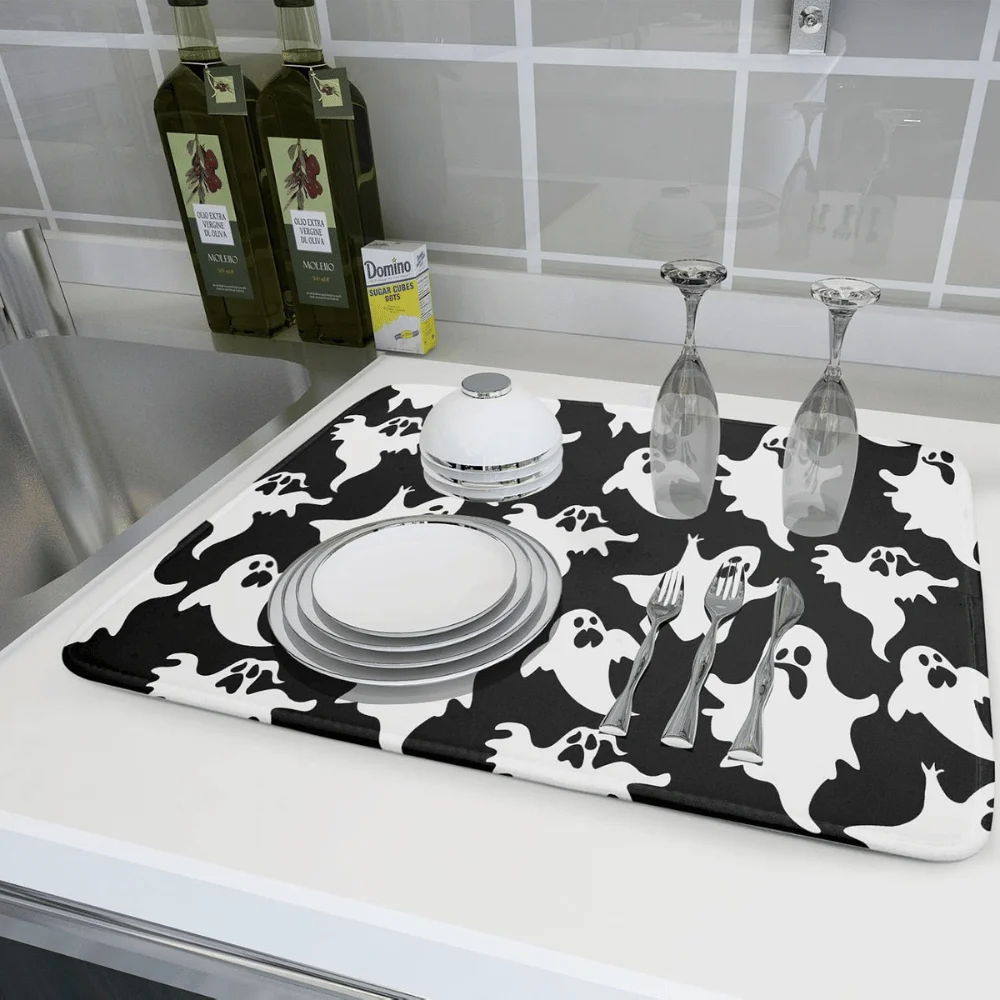 Halloween Bat Ghosts Dish Drying Mat Deal: Save $10.xx at Amazon