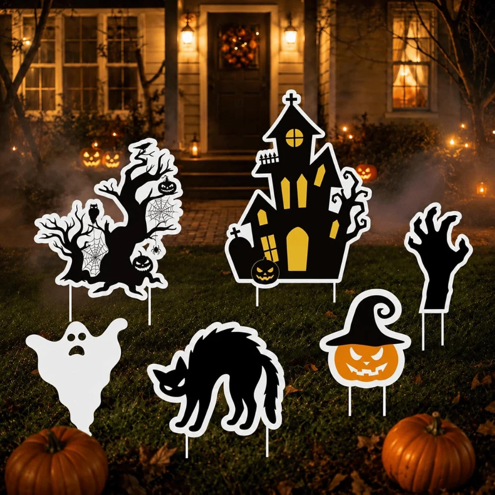 6Pcs 26″ Halloween Yard Signs Deal: Save $15.xx at Amazon