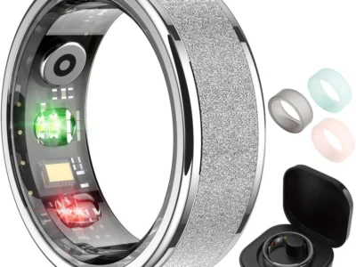 COLMI R10 Smart Ring, Sleep Health & Skin Temperature & 5ATM(Silver, 9) | Smart Health Ring for Women, Protective Case, No Subscription Fee, Heart Rate Monitoring, Fitness Tracker.