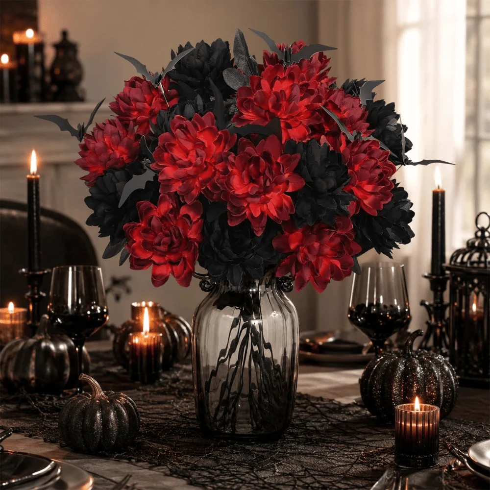 10 Pcs Halloween Flowers with Bat Deal: Save $16.xx at Amazon