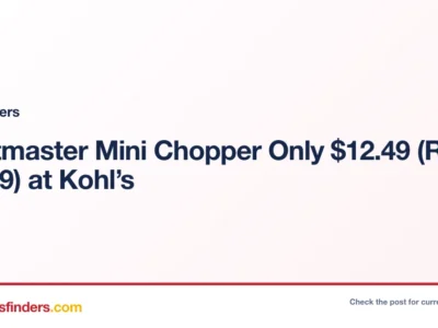 Toastmaster Mini Chopper Only $12.49 (Reg. $24.99) at Kohl’s