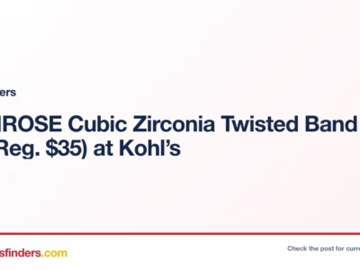 PRIMROSE Cubic Zirconia Twisted Band Ring $12 (Reg. $35) at Kohl’s