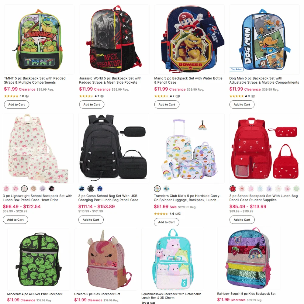 Backpacks Sets Deal: Save $28 at Kohl