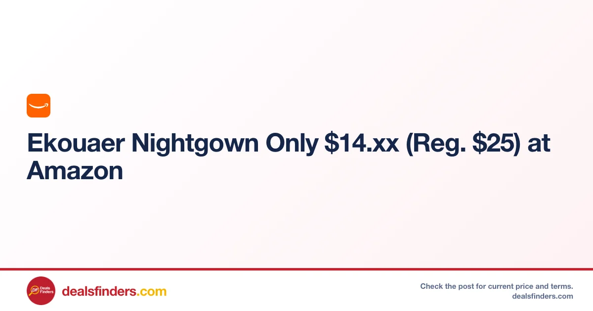 Ekouaer Nightgown Only $14.xx (Reg. $25) at Amazon