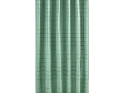 Mainstays Green Plaid Shower Curtain Save $8.97 at Walmart