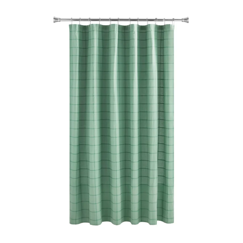 Mainstays Green Plaid Shower Curtain Save $8.97 at Walmart
