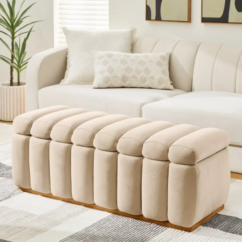 Lillian Channel Tufted Storage Bench Deal: Save $50.40 at Walmart