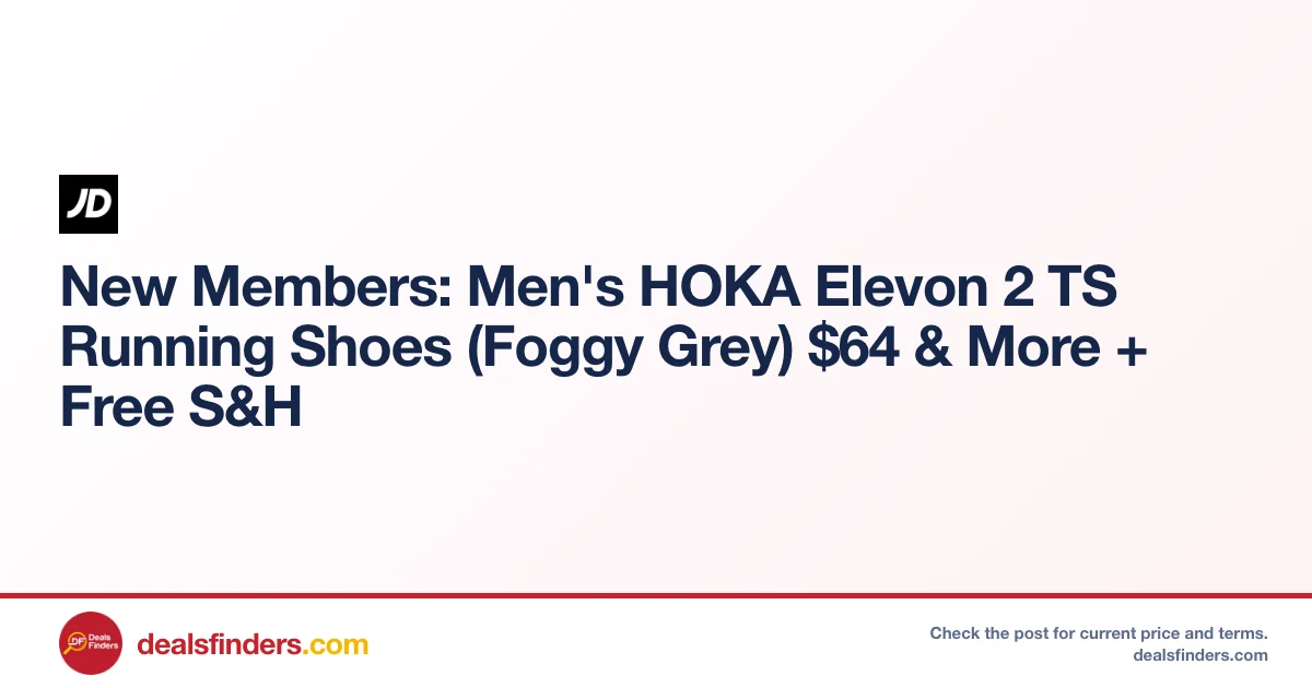Men’s HOKA Elevon 2 TS Running Shoes Just $64 Shipped at Jdsports