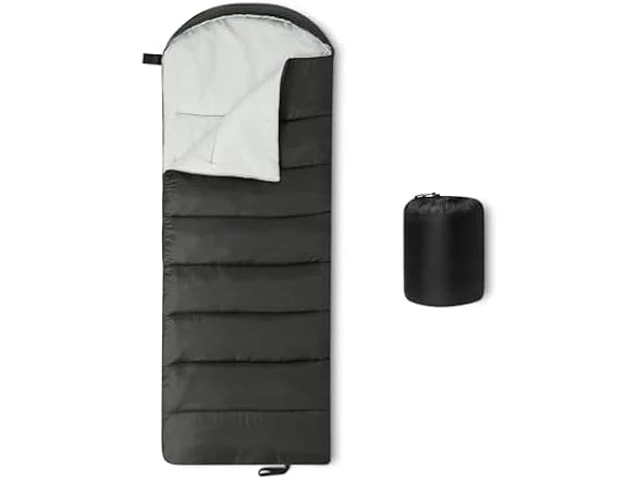 Sleeping Bag 35F Black/Gray Deal: Save $17.99 at Woot