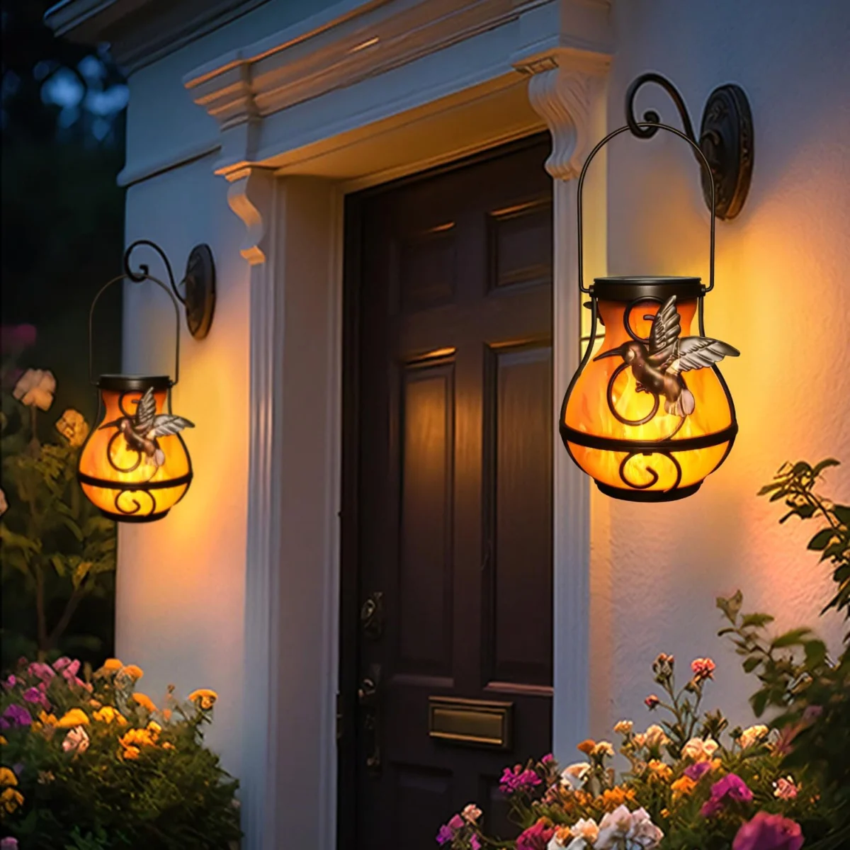 2 Pack Solar Hanging Lanterns Deal: $9.89