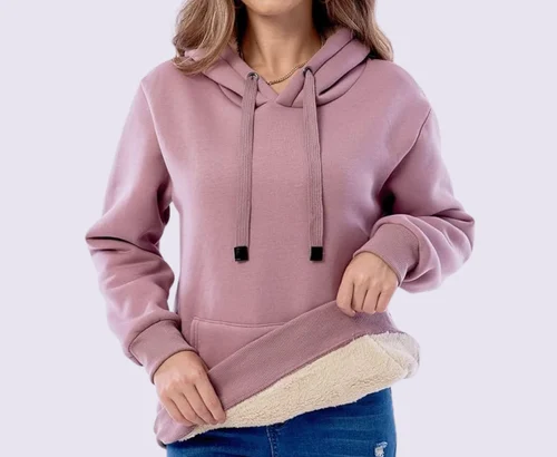 Women’s Sherpa Hooded Sweatshirt for $19.xx