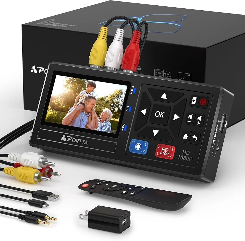 Portta VHS to Digital Converter Only $99.xx (Reg. $129) at Amazon