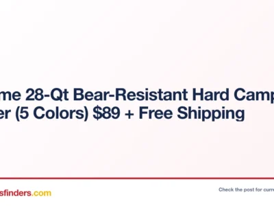 Lifetime 28-Qt Bear-Resistant Hard Camping Cooler (5 Colors) $89.xx + Free Shipping