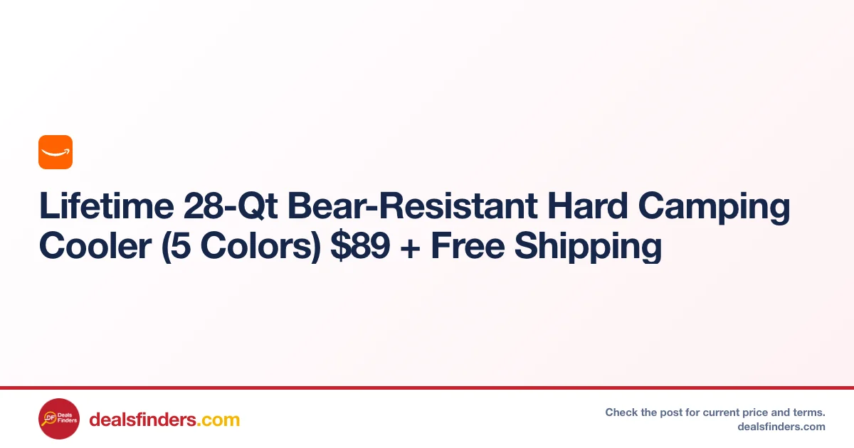 Lifetime 28-Qt Bear-Resistant Cooler $89.xx (Reg. $117) at Amazon