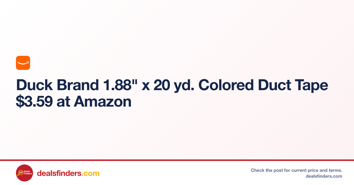 Duck Brand Colored Duct Tape Only $3.xx (Reg. $6) at Amazon