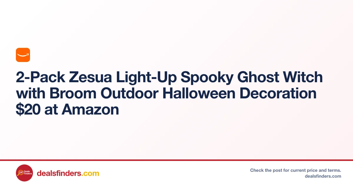 Zesua Light-Up Spooky Ghost Witch Only $20.xx (Reg. $30) at Amazon