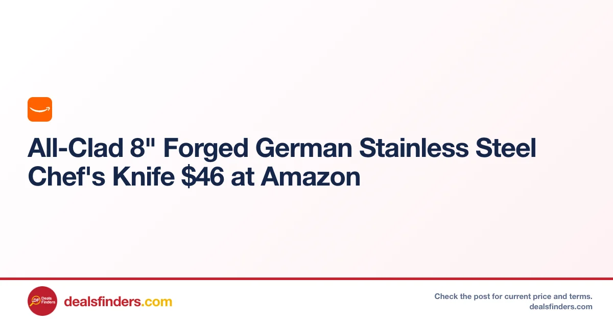 All-Clad 8″ Forged Chef’s Knife Only $46.xx (Reg. $100) at Amazon