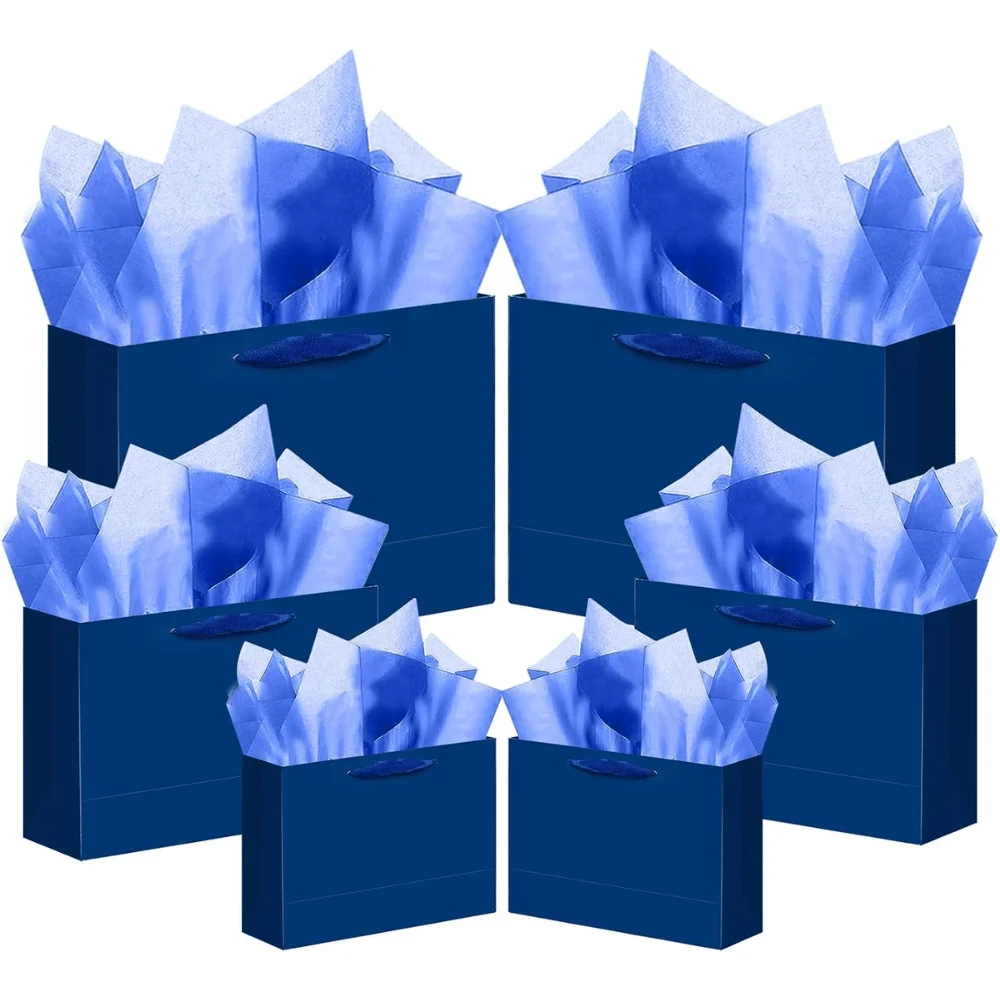 qiqee 24PCS Nordic Blue Gift Bags Deal: Save $13.xx at Amazon