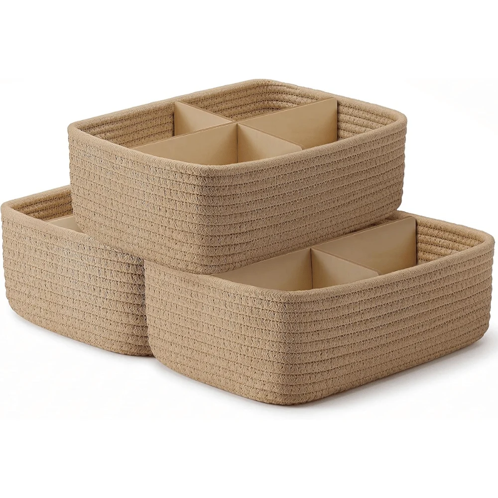 3 Pack Small Woven Storage Baskets Deal at Amazon: Save $14.xx