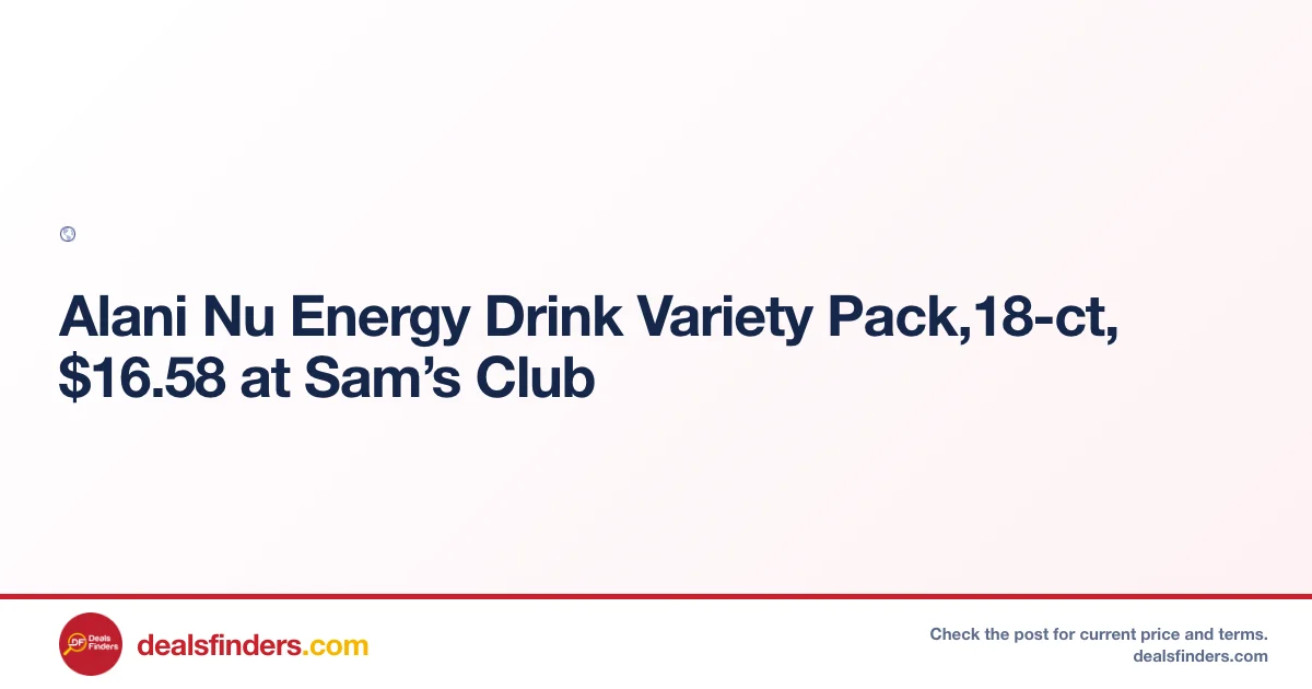 Alani Nu Energy Drink Variety Pack Only $16.58 at Goto