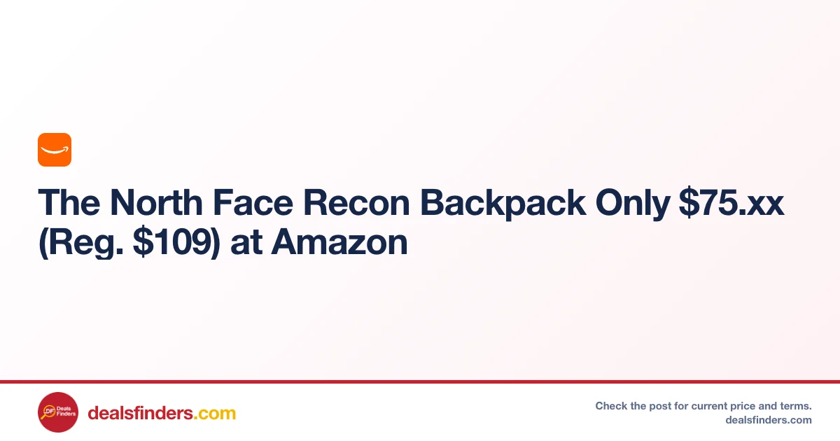 The North Face Recon Backpack Only $75.xx (Reg. $109) at Amazon