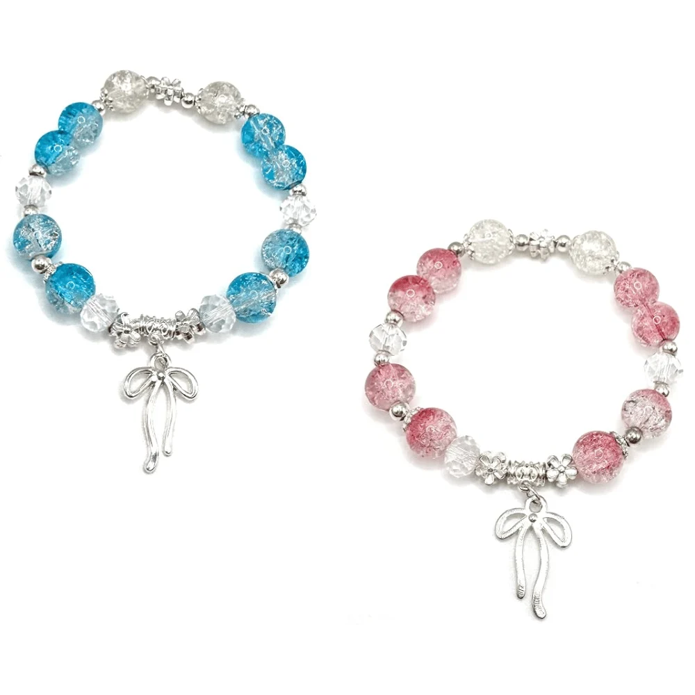 Shimmer Bow Knot Glass Bead Bracelet Deal at Amazon: Save $4.xx