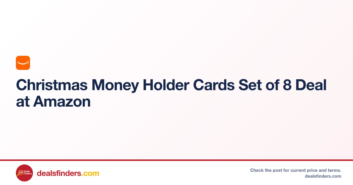Christmas Money Holder Cards Set of 8 Deal at Amazon