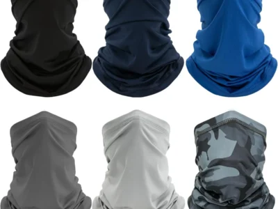 Arsvetu Neck Gaiter 6 Pack UV Protection Cooling Hiking Face Cover MenWomen