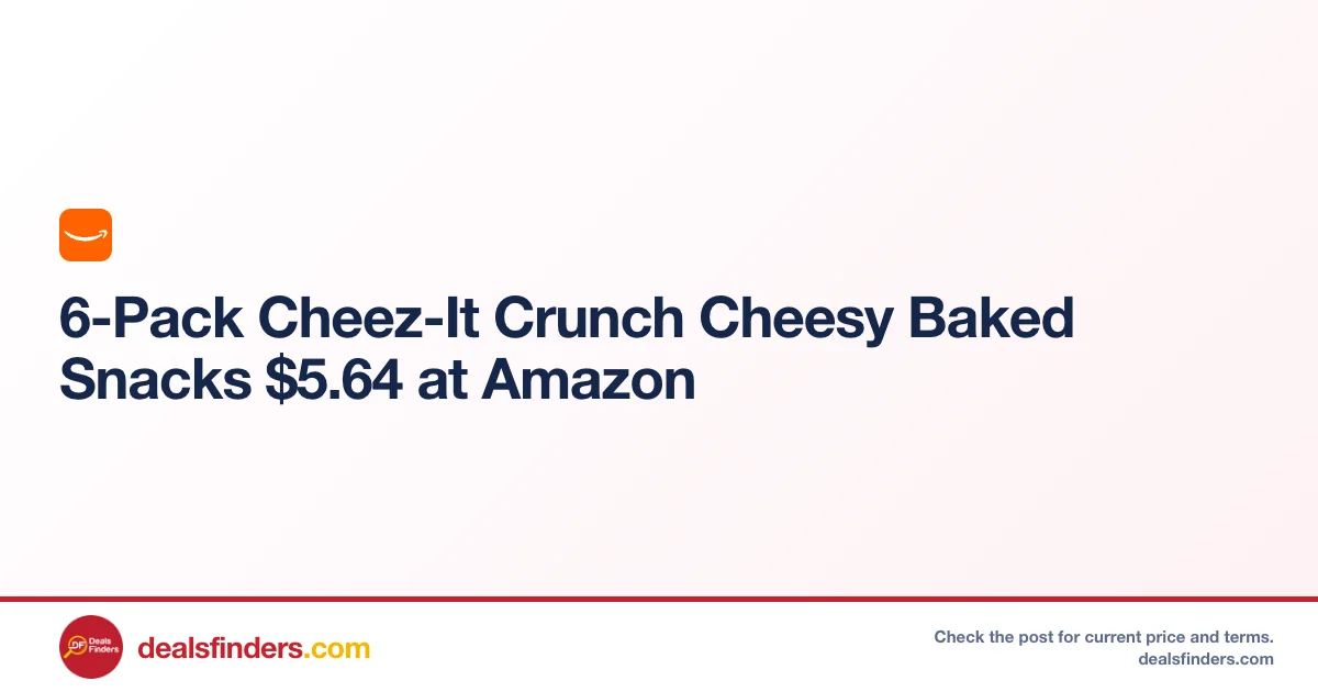 6-Pack Cheez-It Crunch Snacks Only $6.xx (Reg. $8) at Amazon