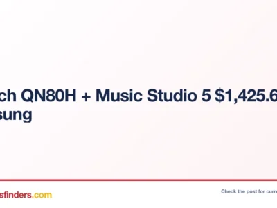 85-inch QN80H + Music Studio 5 $1,425.60 at Samsung