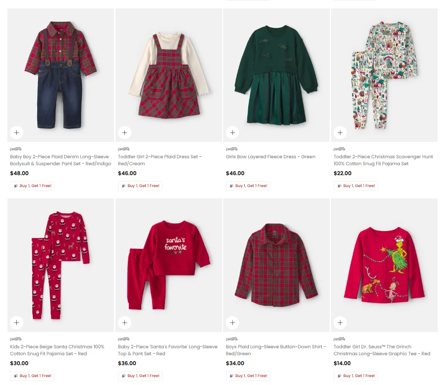 Christmas Outfits & Clothing Deal at Carter’s