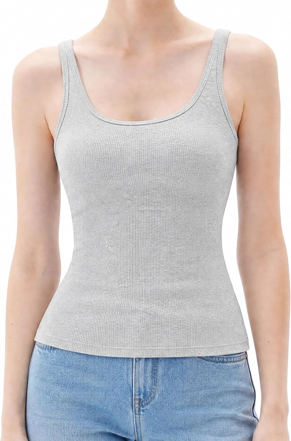 Womens Ribbed Tank Tops with Built-In Bra Just $19.xx at Amazon
