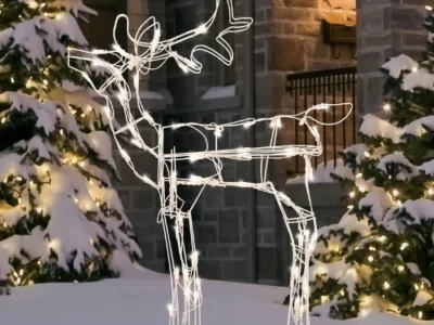 ONLY $14.97 Indoor/Outdoor Light-Up Standing Buck Christmas Decoration at Walmart