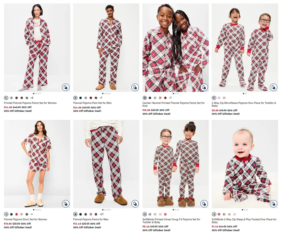 Christmas Matching Family Pajamas Deal: Save 50% at Old Navy