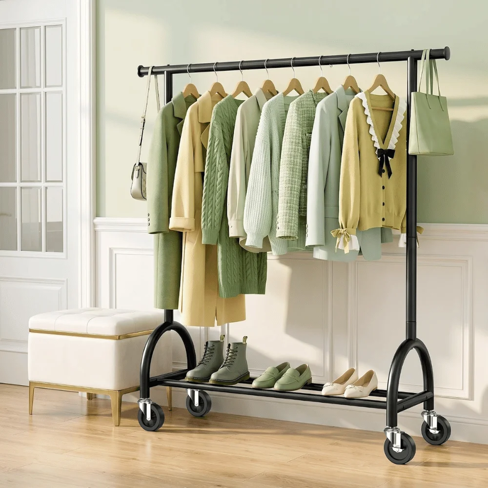 Clothes Rack with Wheels Deal: Save $21.xx at Amazon