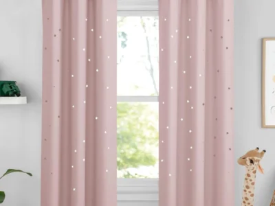 Amazon : NICETOWN Light Pink Star Blackout Curtains for Girl Princess, 1 PC $13.xx (Reg$17) + Free Prime Shipping. #Ad