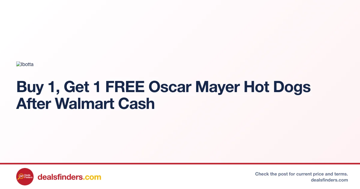 Oscar Mayer Hot Dogs BOGO Deal
