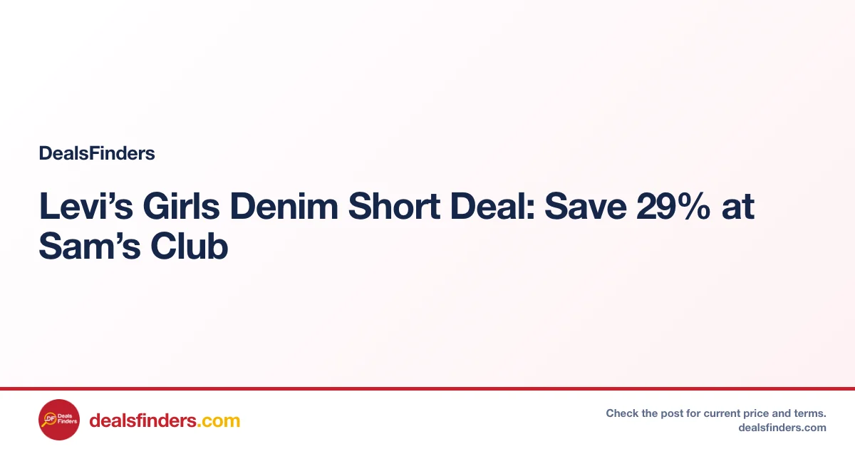 Levi’s Girls Denim Short Deal: Save 29% at Sam’s Club